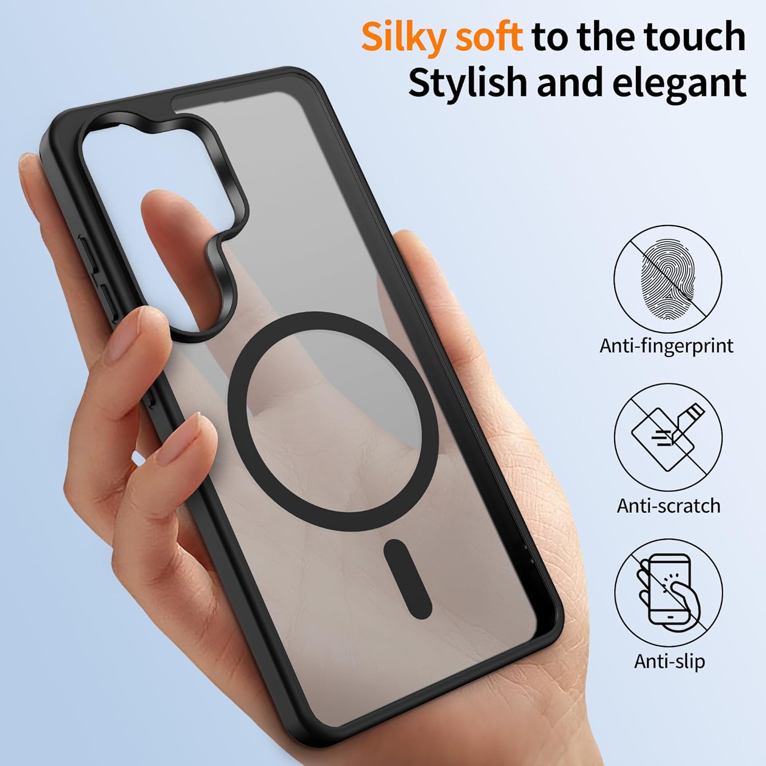 Thumbnail 4 de Jshru Magnetic Case for Samsung S26 Ultra with MagSafe support and HD screen protectors (Black)