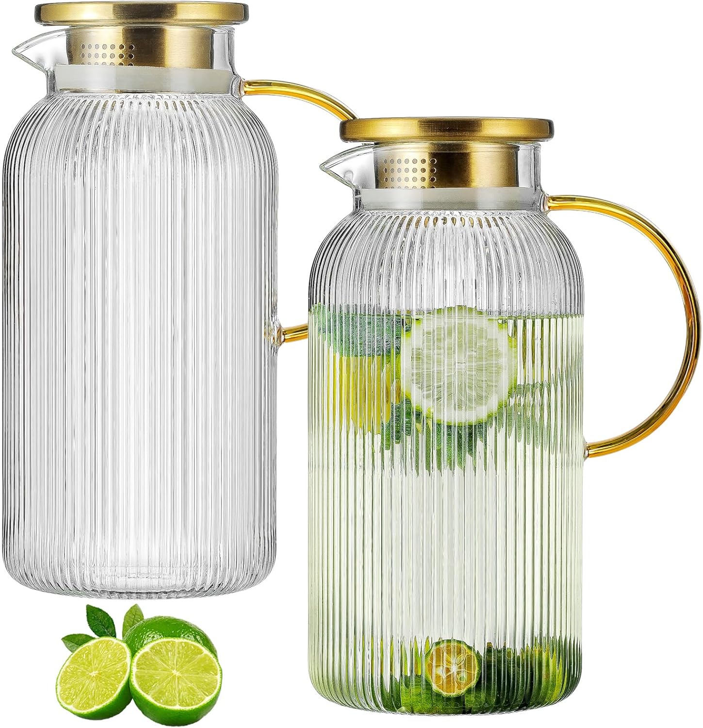 Buaic 68 oz Glass Water Pitcher with Lid 🫗