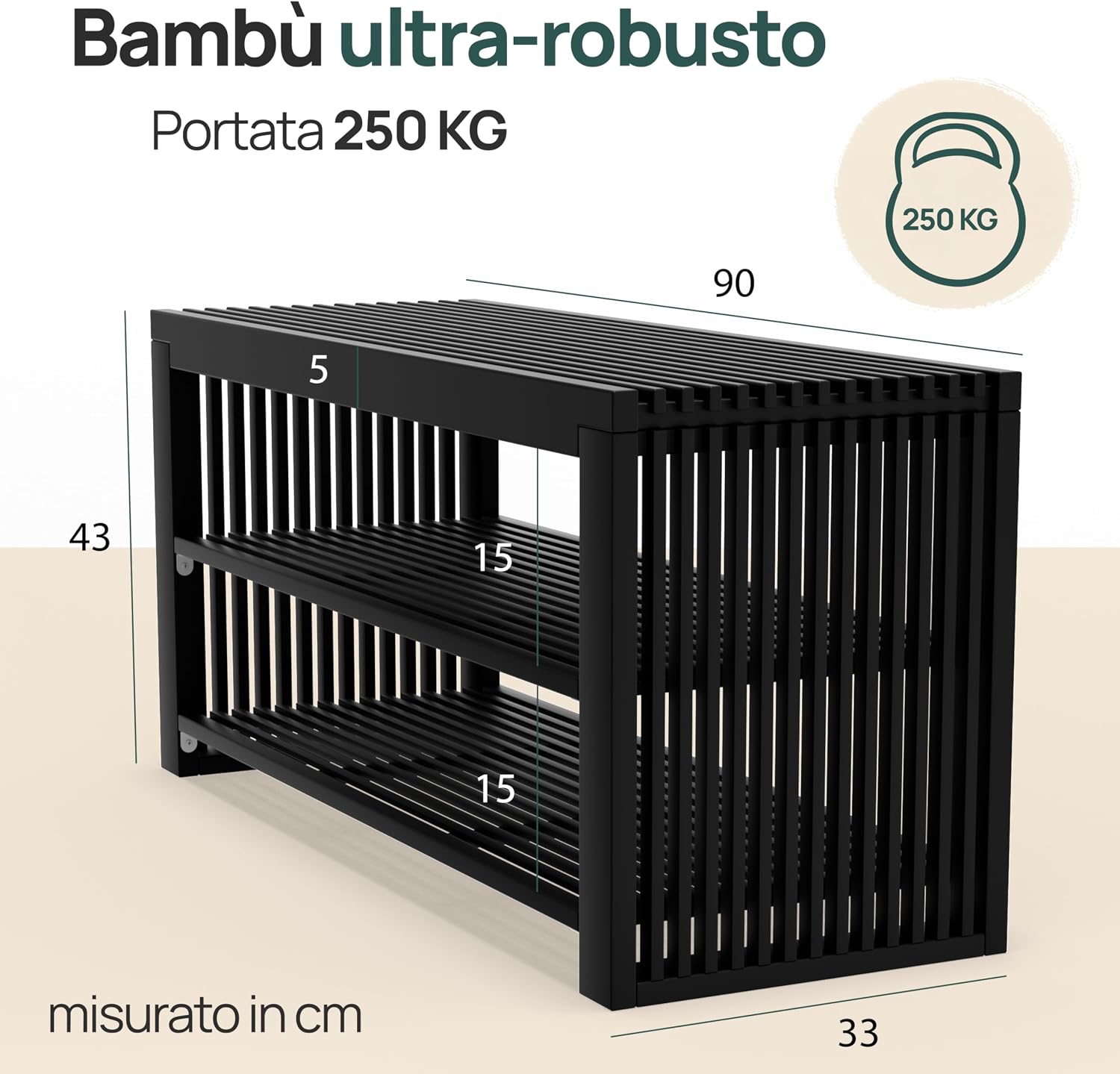 Detalle 2 de BAM BOO BOX Scarpiera con seduta 90 cm