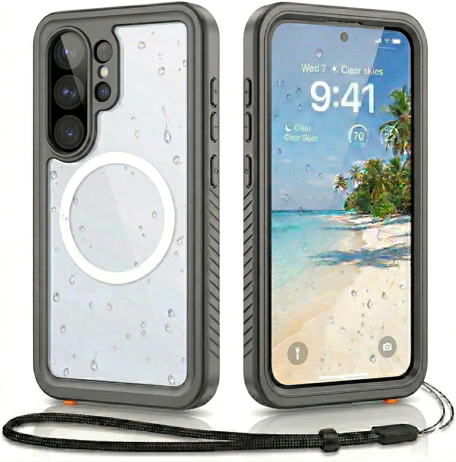 Detalle de FYHCMC Magnetic Case for Samsung Galaxy S26 Ultra: Full‑Body Protection with Built‑in Screen and Camera Guard