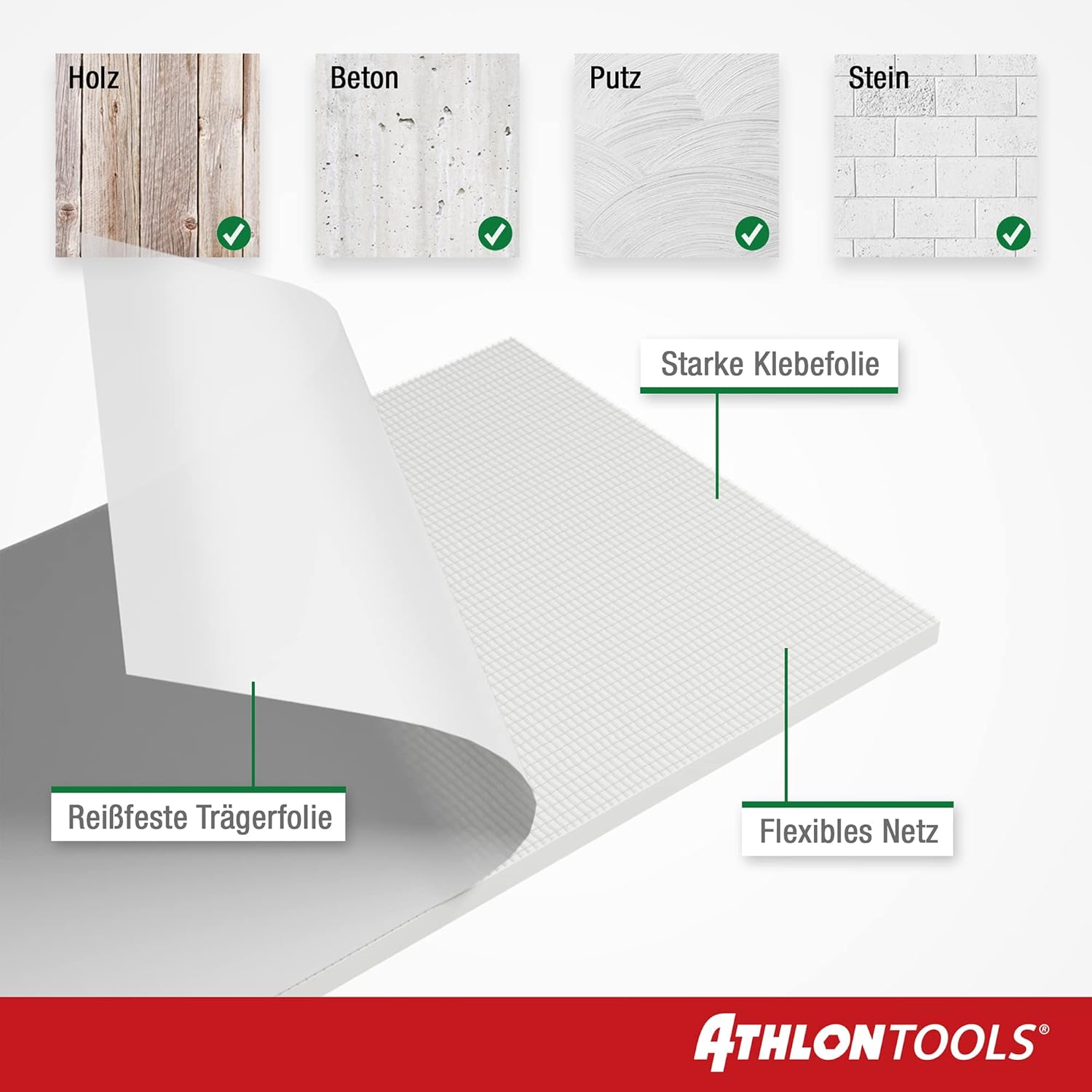 Detalle de ATHLON TOOLS 2x Auto-Türkantenschutz FlexProtect – extra dicker Kantenschoner, selbstklebend, wasserabweisend, 2 m lang (je 2 Rollen)