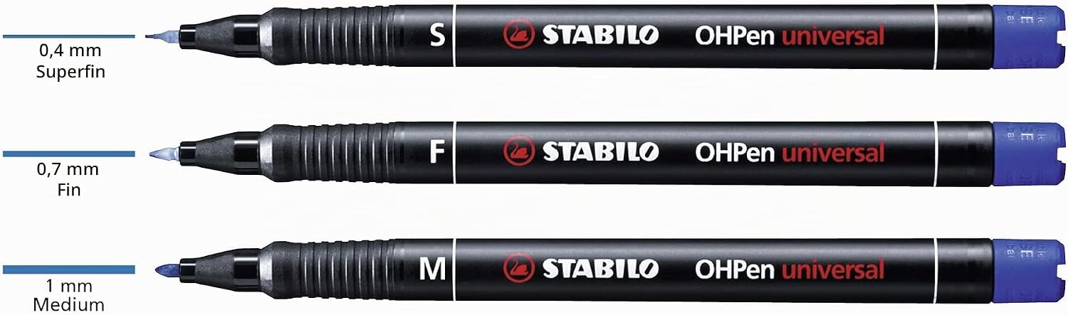 Detalle 2 de STABILO OHP permanentpenna, supertunn 0,4 mm, 8 blandade färger