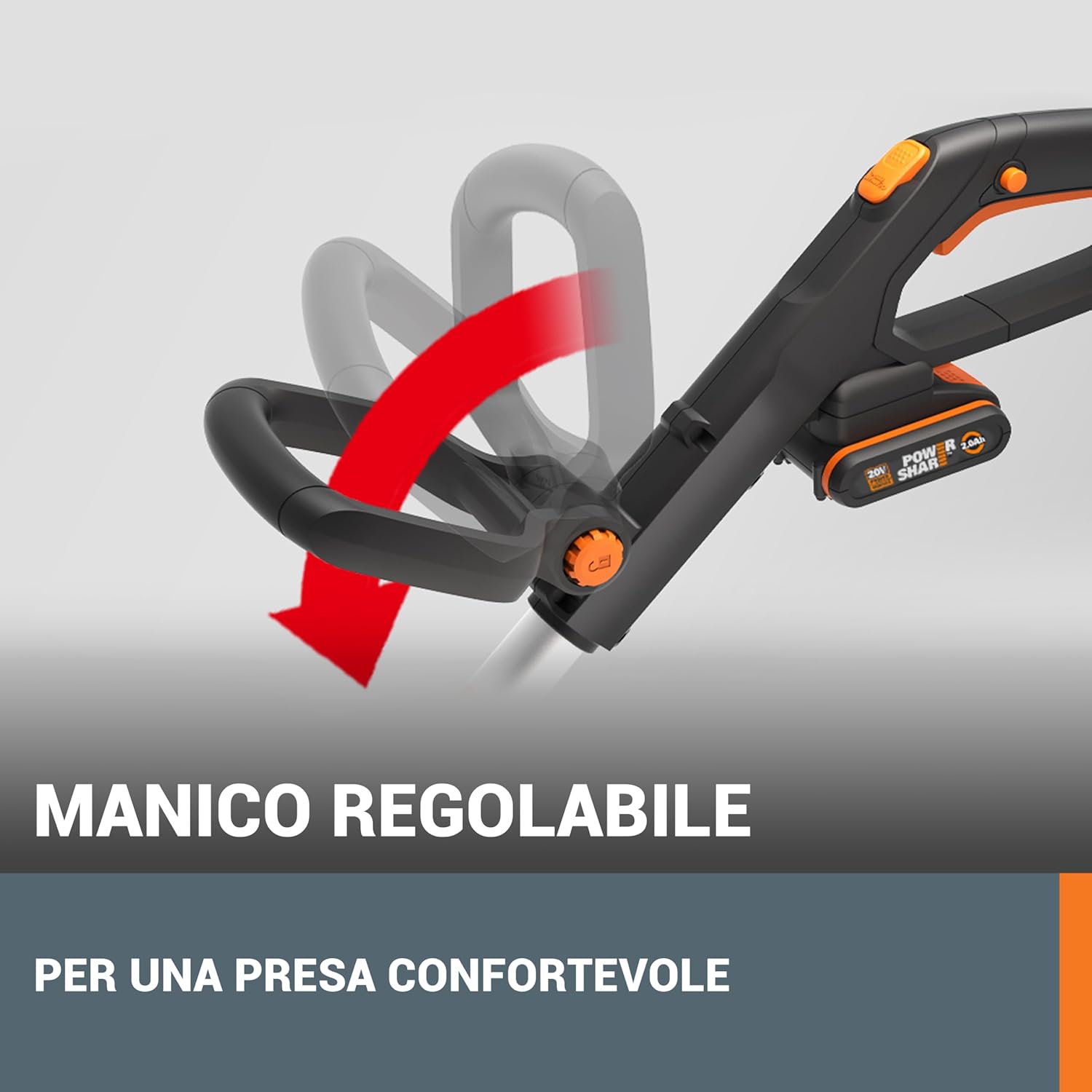 Thumbnail 6 de Worx 18V (20V Max) WG163E.2 2-in-1: tagliasiepi e tagliabordi senza fili con batteria PowerShare