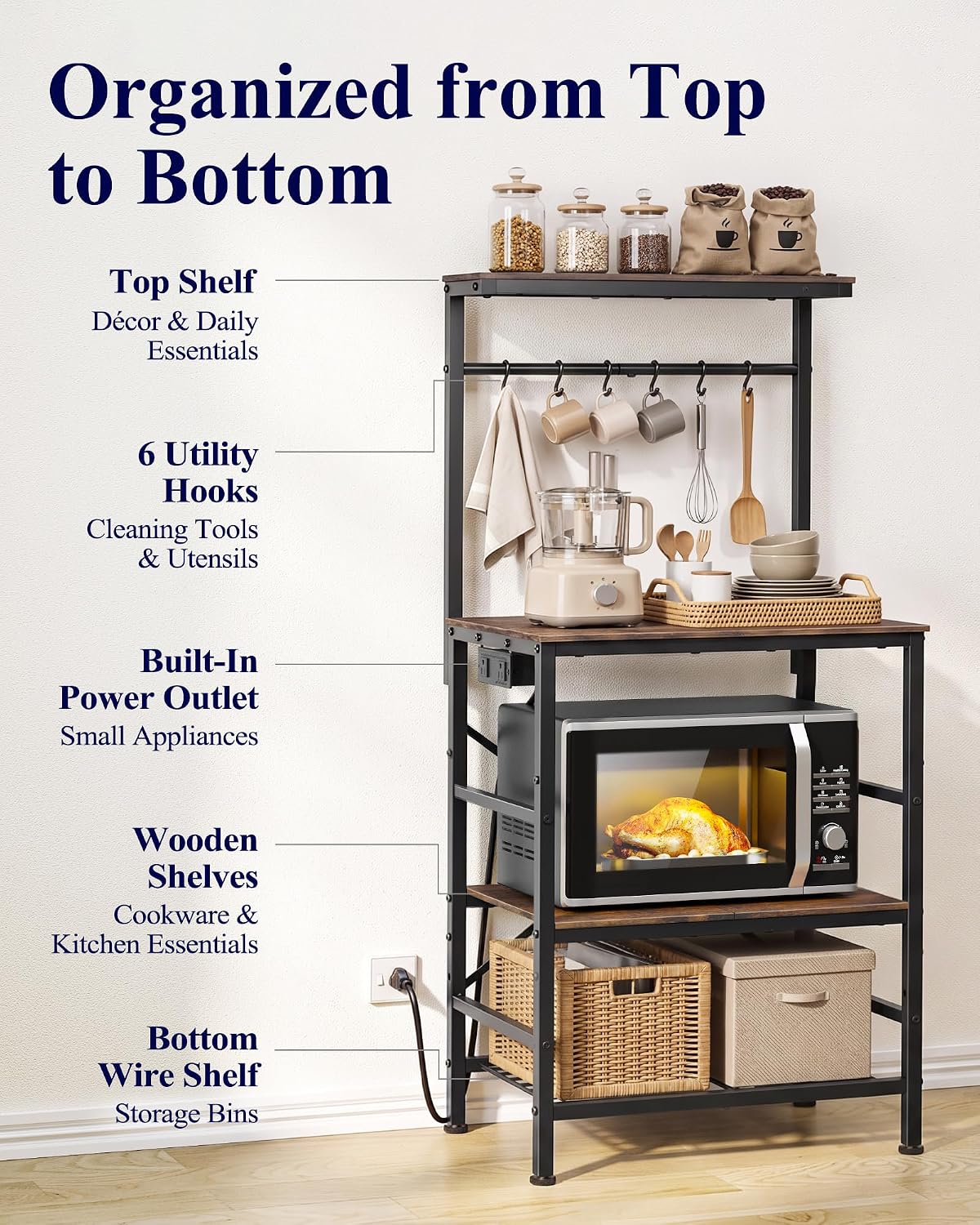 Detalle 2 de Kitsure Kitchen Rack, 4-Tier