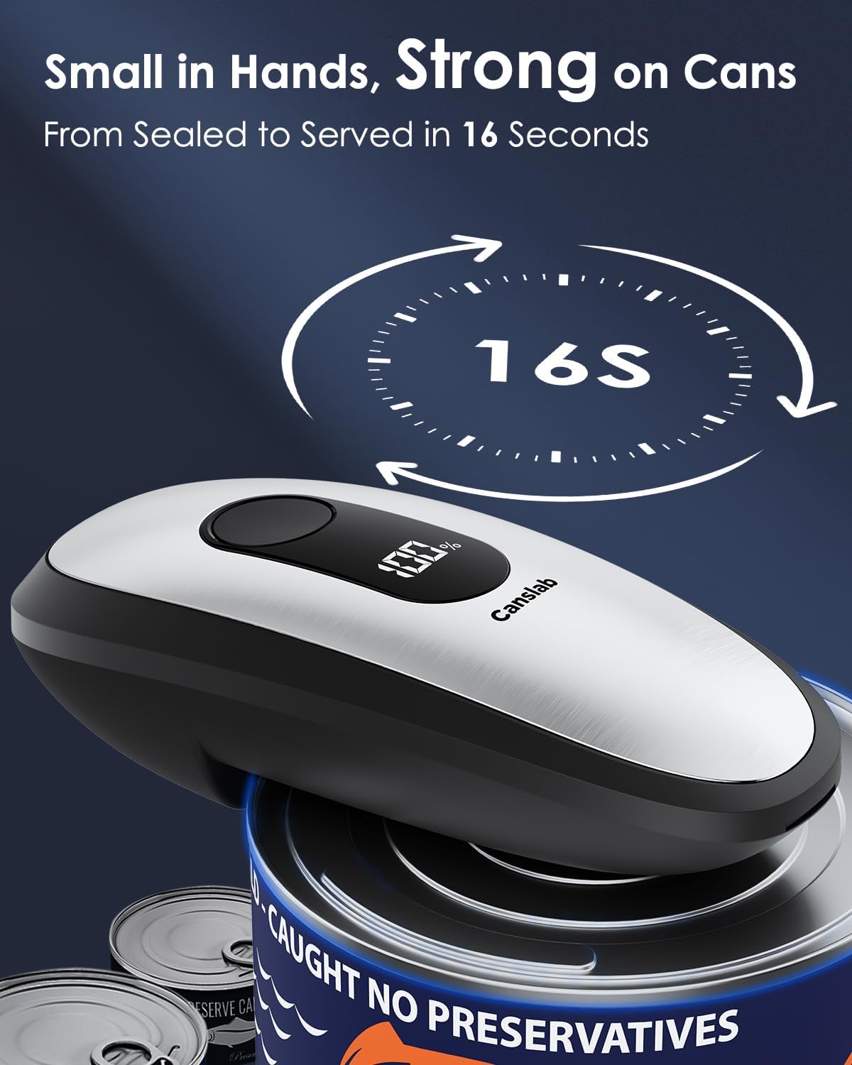 Detalle 2 de Canslab Electric Can Opener, Stainless Steel