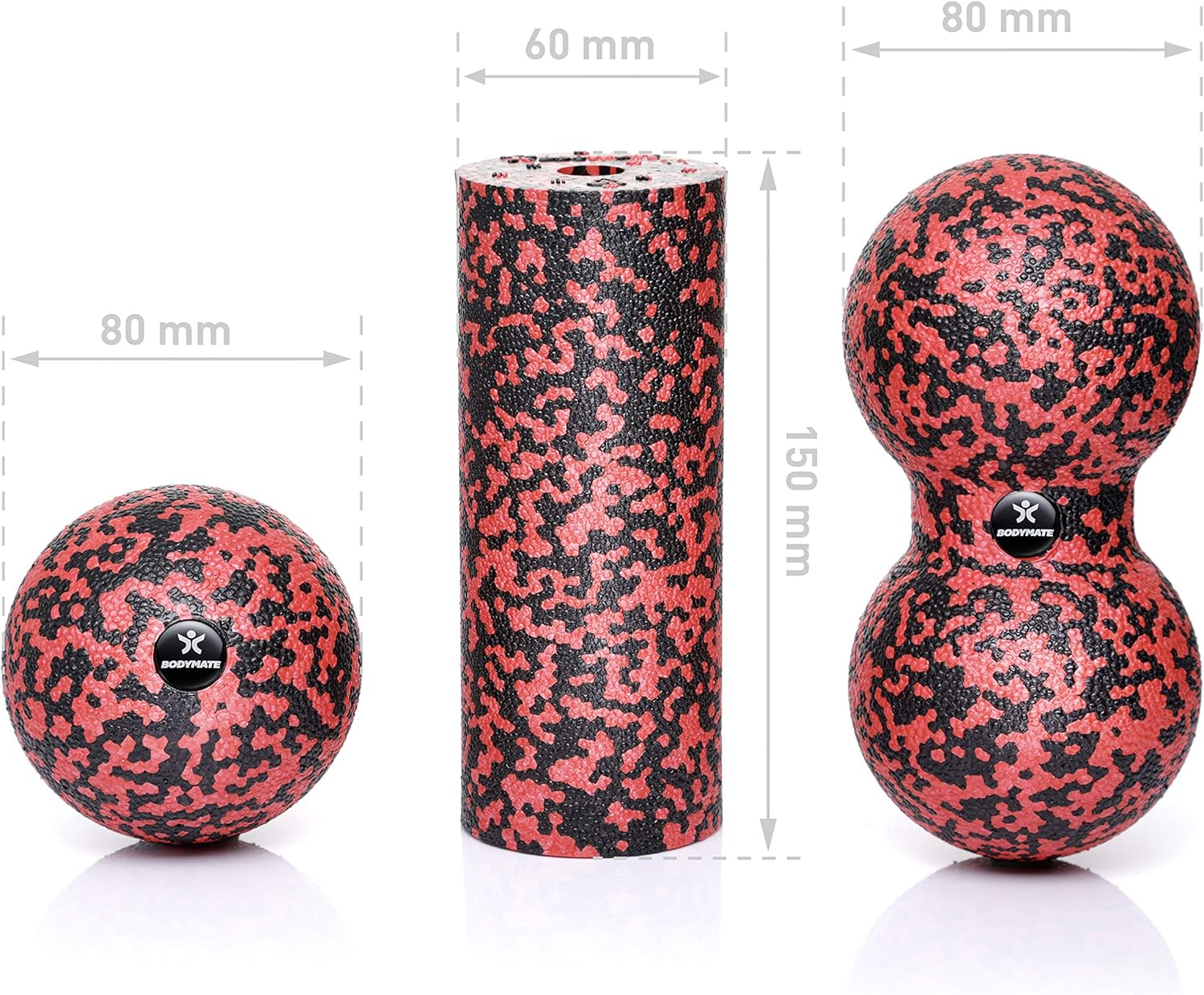 Thumbnail 2 de BODYMATE Mini Kit per Fasce: mini foam roller L15xD6 cm + Palline Ø 8 cm – Set essenziale per automassaggio