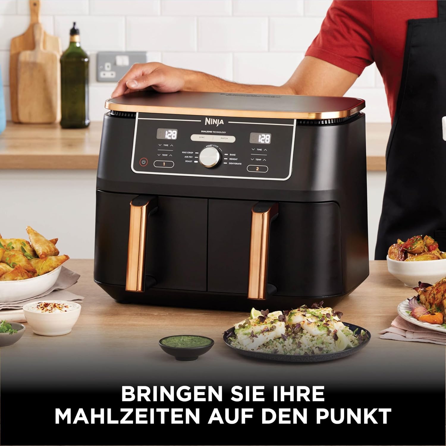 Thumbnail 6 de Ninja Foodi MAX Dual Zone AF400EUCP Heißluftfritteuse