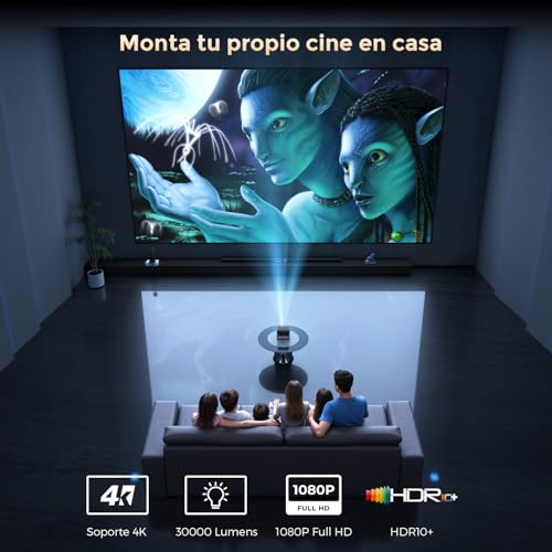 Detalle de AMEELA Proyector 30000 Lúmenes con WiFi/Bluetooth, 1080P y 100.000+ Apps