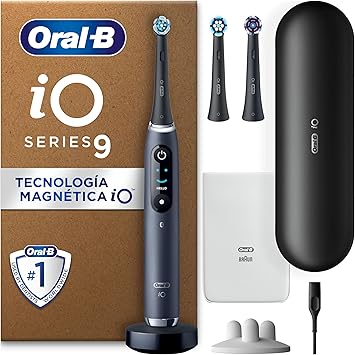 Detalle de Oral-B iO 9 Cepillo Eléctrico Negro con Viaje y Cabezales 🪥