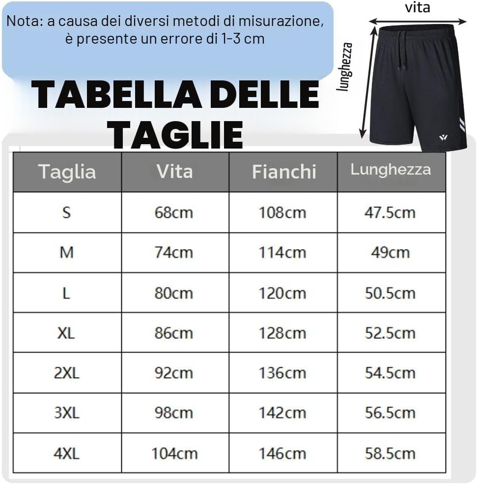 Detalle de Fovdtaa Confezione da 5 pantaloncini sportivi da uomo con tasche e elastico in vita – allenamento e corsa
