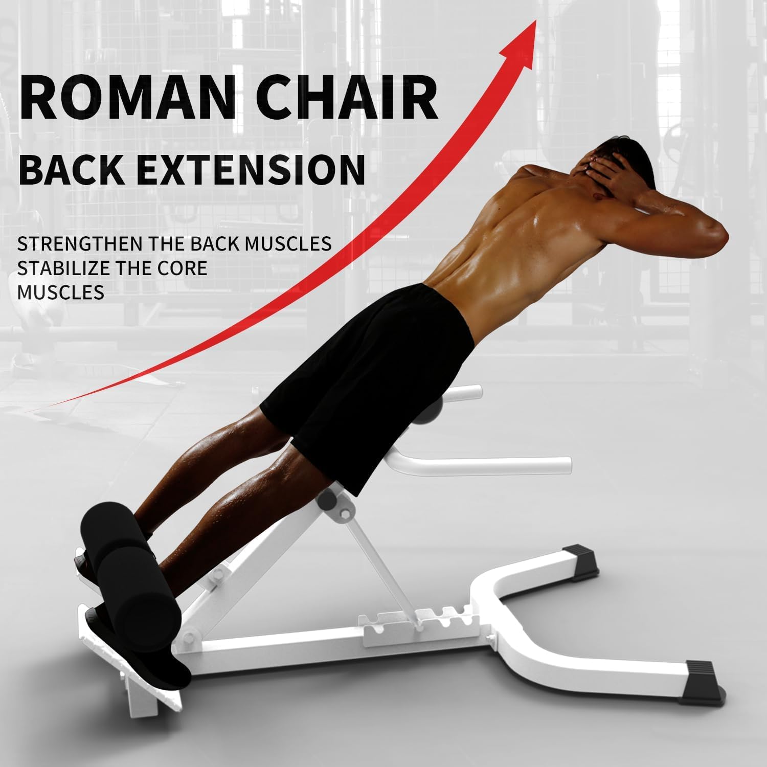Thumbnail 4 de HOMLANE bdP-RgKlHMhvE-KEEs7pH-aN1bkJO Roman Chair, 330 lbs, Adjustable