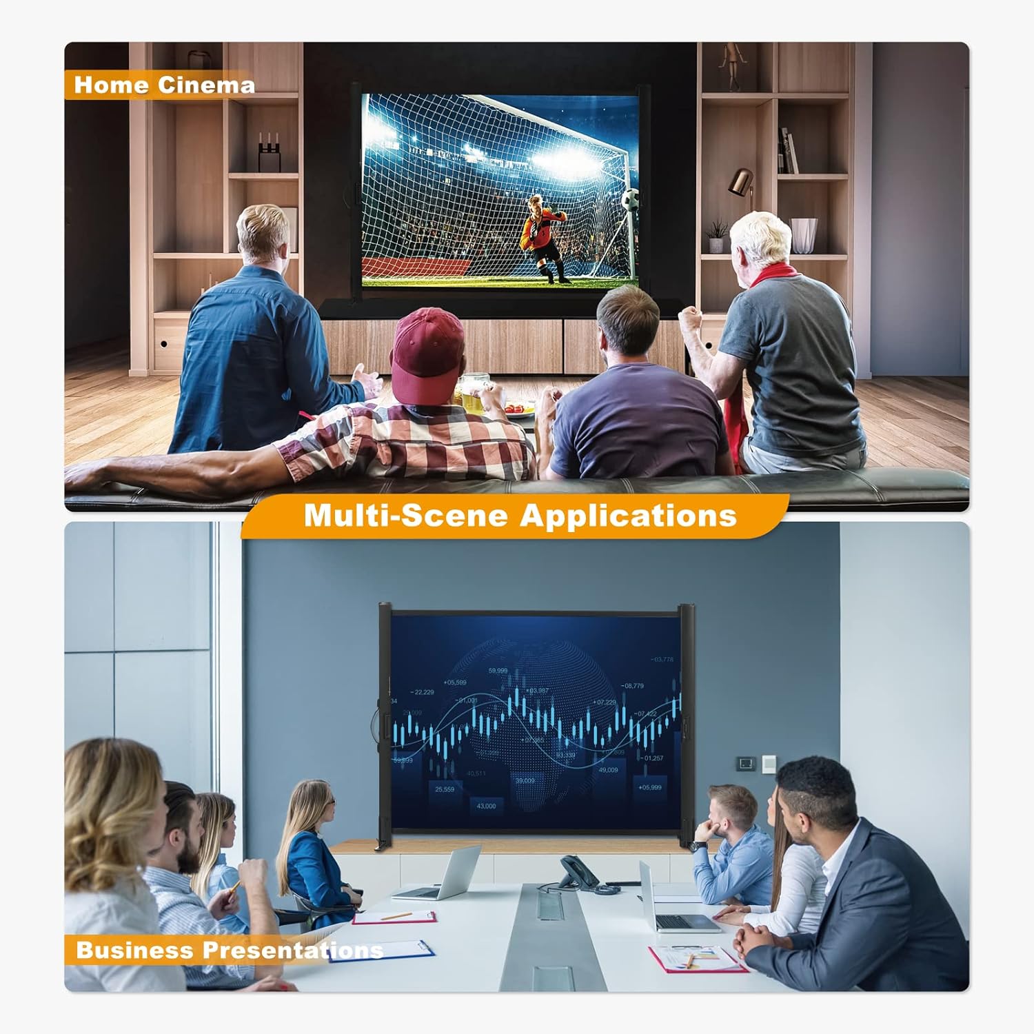 Thumbnail 6 de Portable Projector Screen with Stand — 50 Inch, 4:3, Outdoor-Ready, Lightweight and Retractable