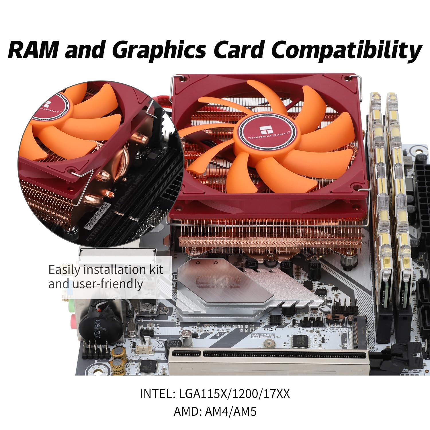 Thumbnail 4 de TR AXP90-X47 Full Low Profile CPU-Luftkühler – Kupfer, 47 mm Höhe, AGHP-Technologie, kompatibel mit AMD AM4/AM5 und Intel LGA1150/1151/1155/1156/1200
