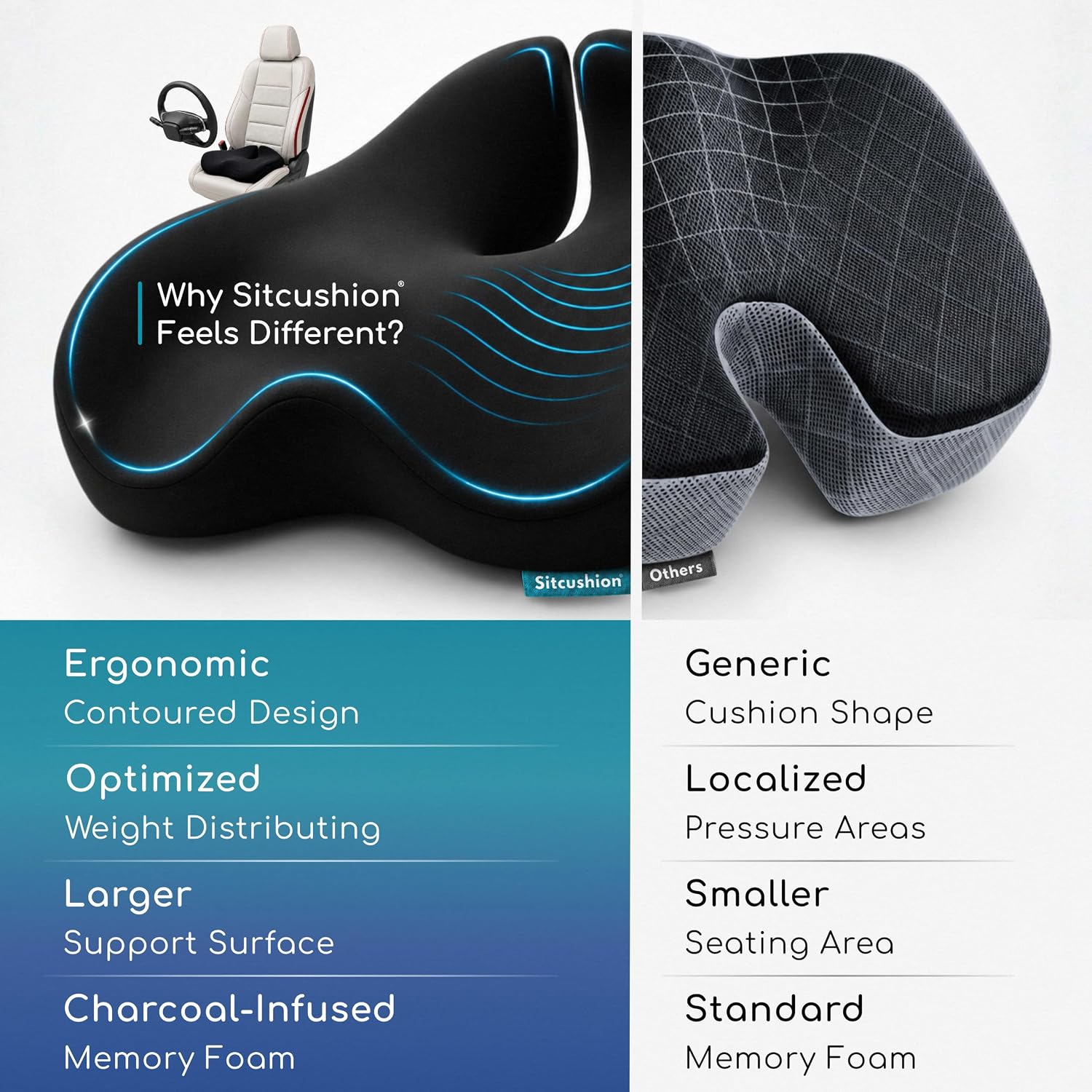 Thumbnail 2 de SitCushion Car Seat Cushion Extra Large