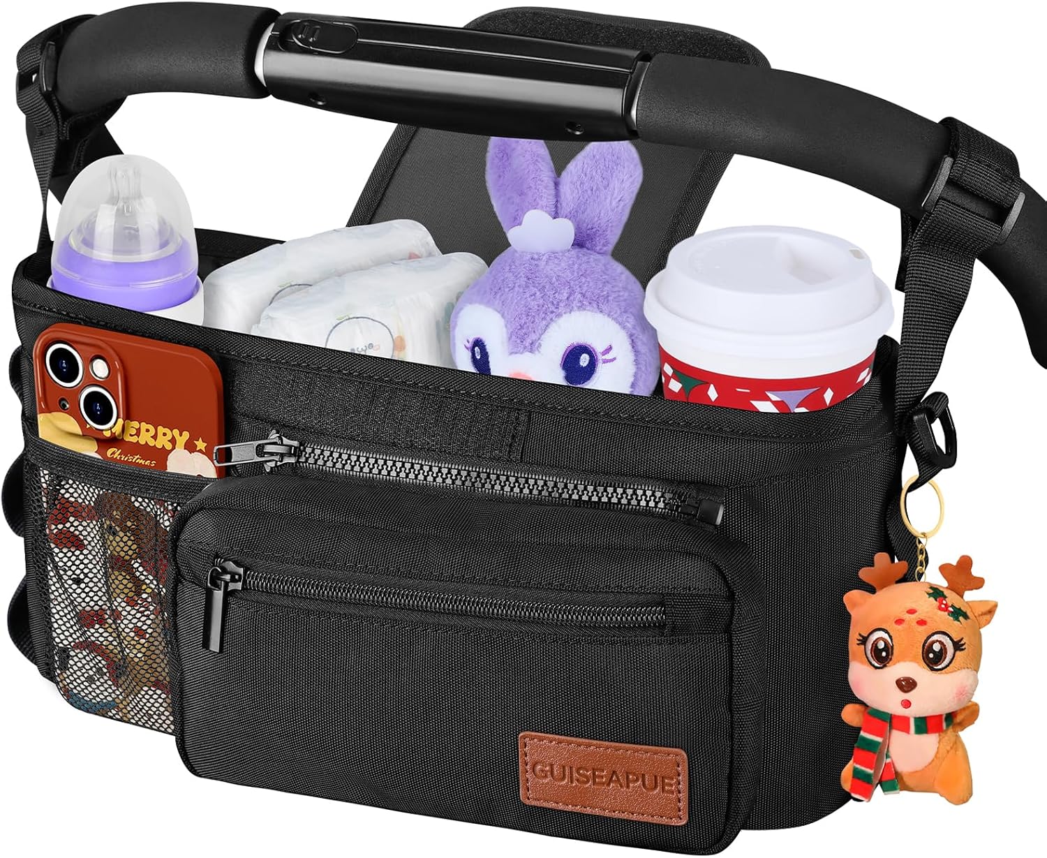Detalle de Guiseapue Universal Kinderwagenorganizer Großer Stauraum