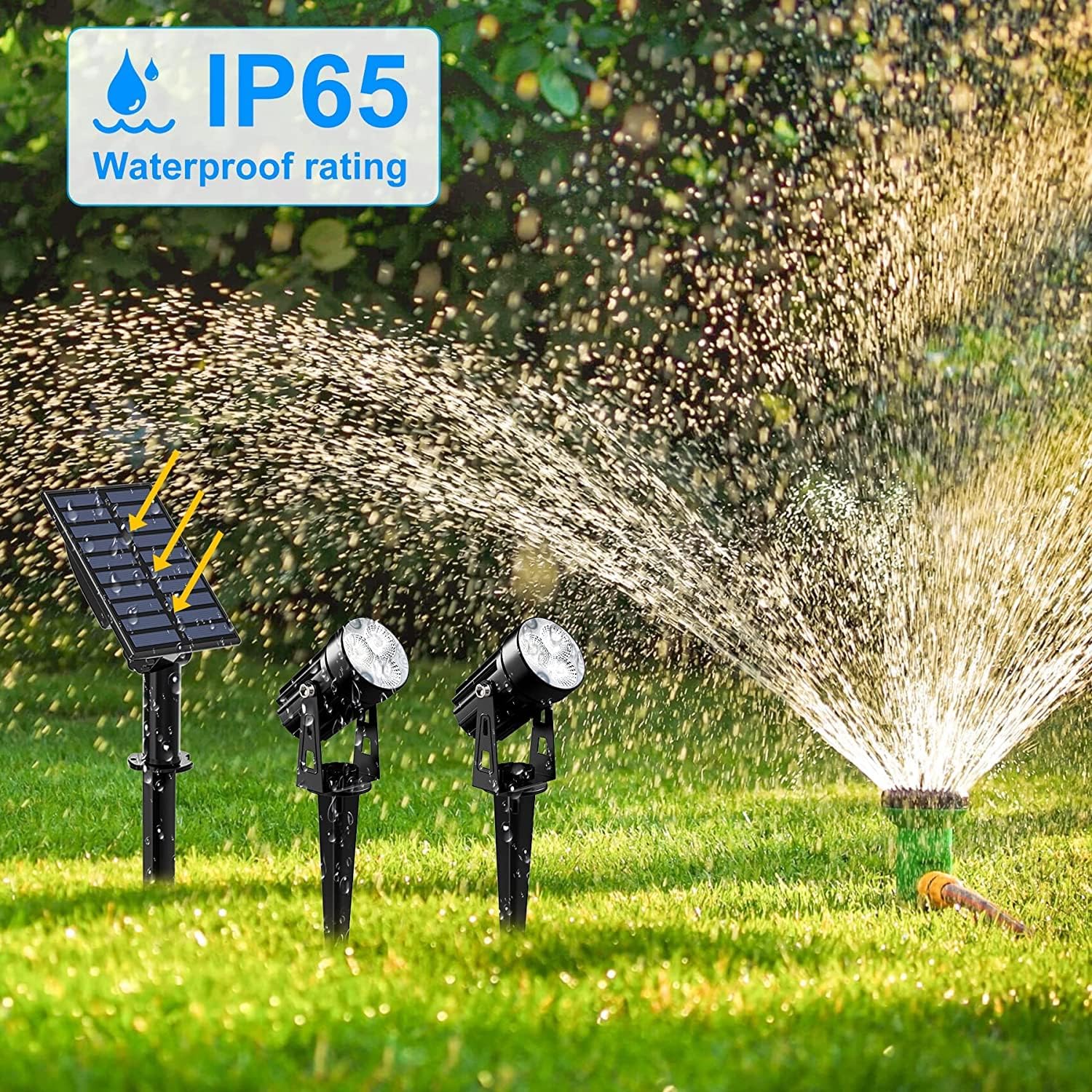 Thumbnail 5 de NATPOW Gartenstrahler Solar mit LED, IP65 und 2 Helligkeitsstufen (6000K) – für Wege, Hof & Einfahrt