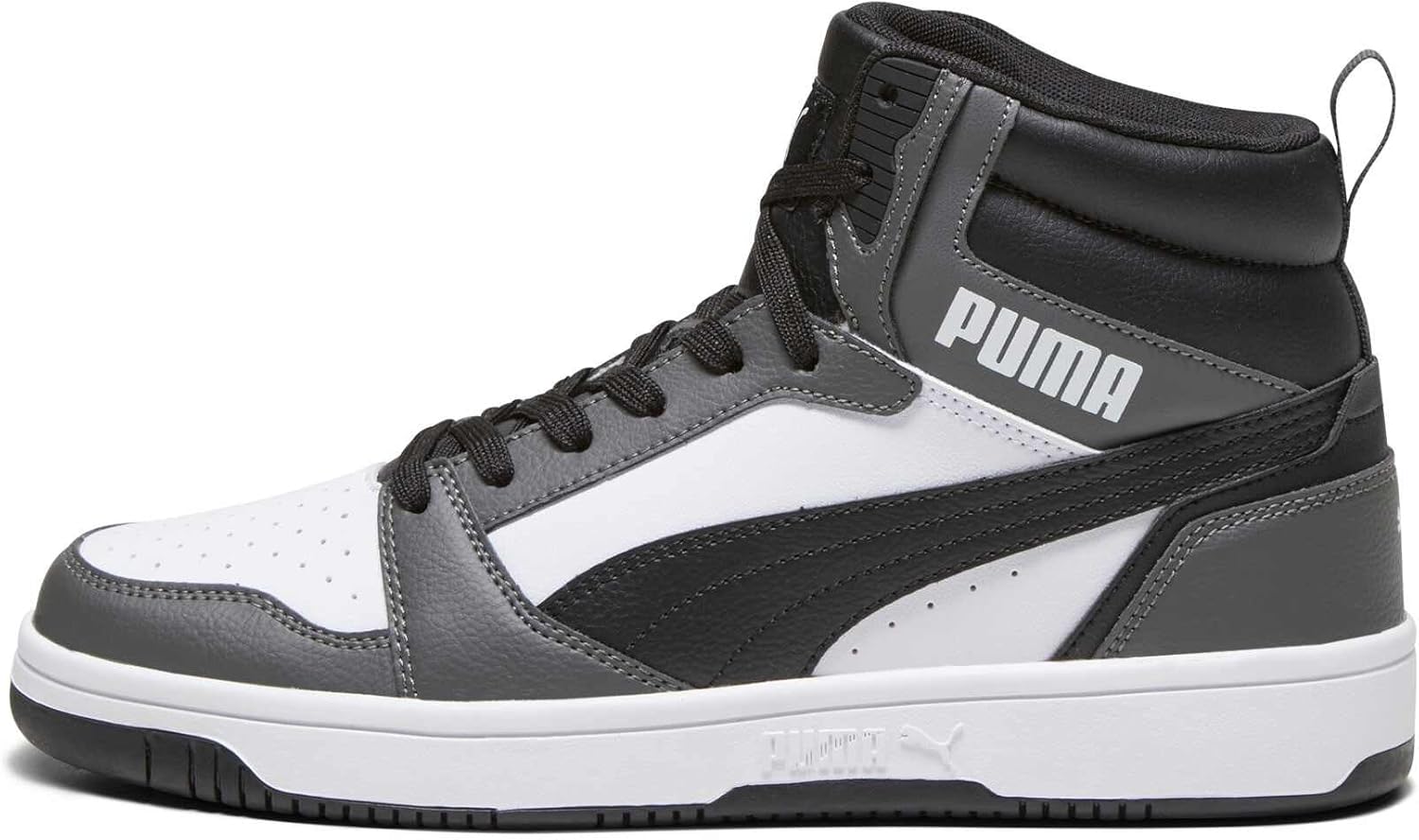 Detalle de Puma Unisex Rebound V6Sneaker – Vielseitiger Allrounder mit charakteristischem Formstrip