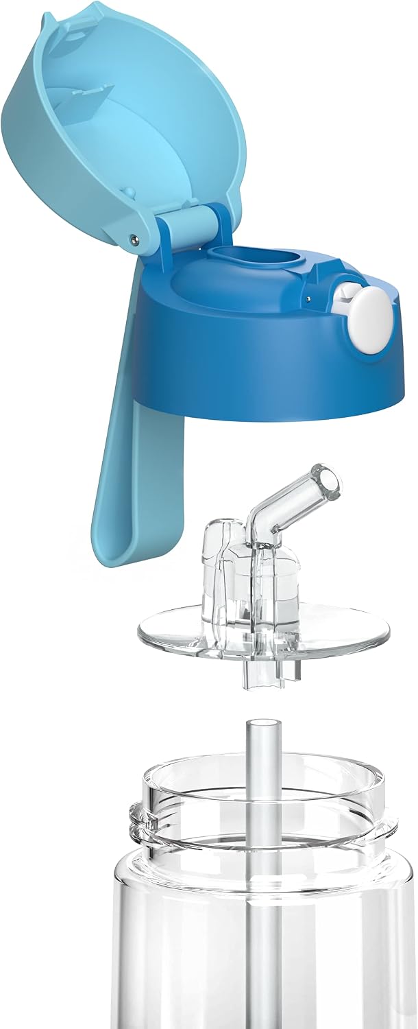 Thumbnail 4 de JARLSON Borraccia Bambini EMI 500ML – Borraccia antighiaccio con cannuccia, lavabile in lavastoviglie, senza BPA e ftalati (Blu)