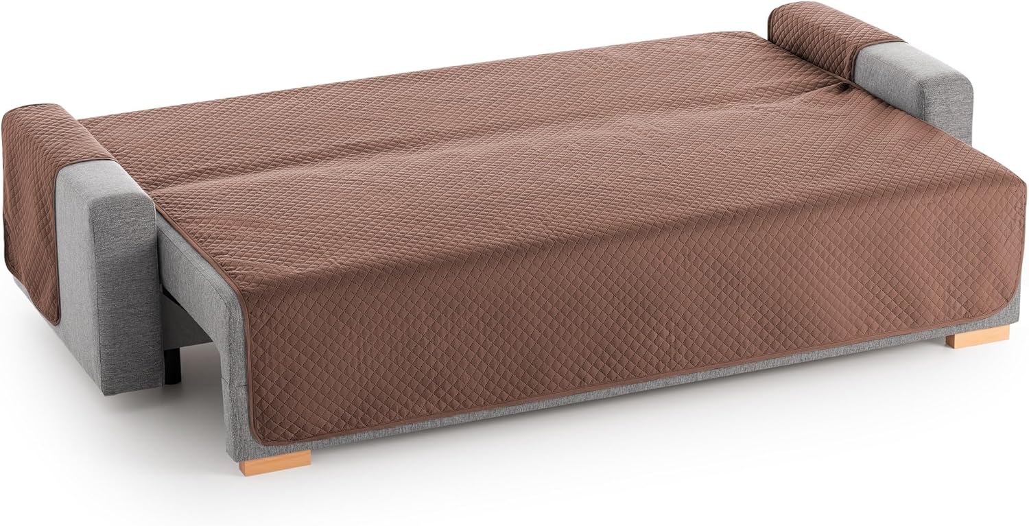 Thumbnail 5 de Textilhome Funda Adele 2 Plazas Reversible Marrón 🛋