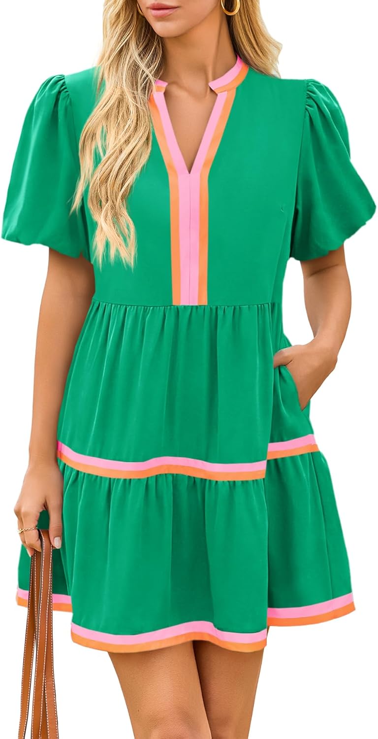 Thumbnail 5 de Cicy Bell Women's V Neck Floral Patchwork Mini Dress