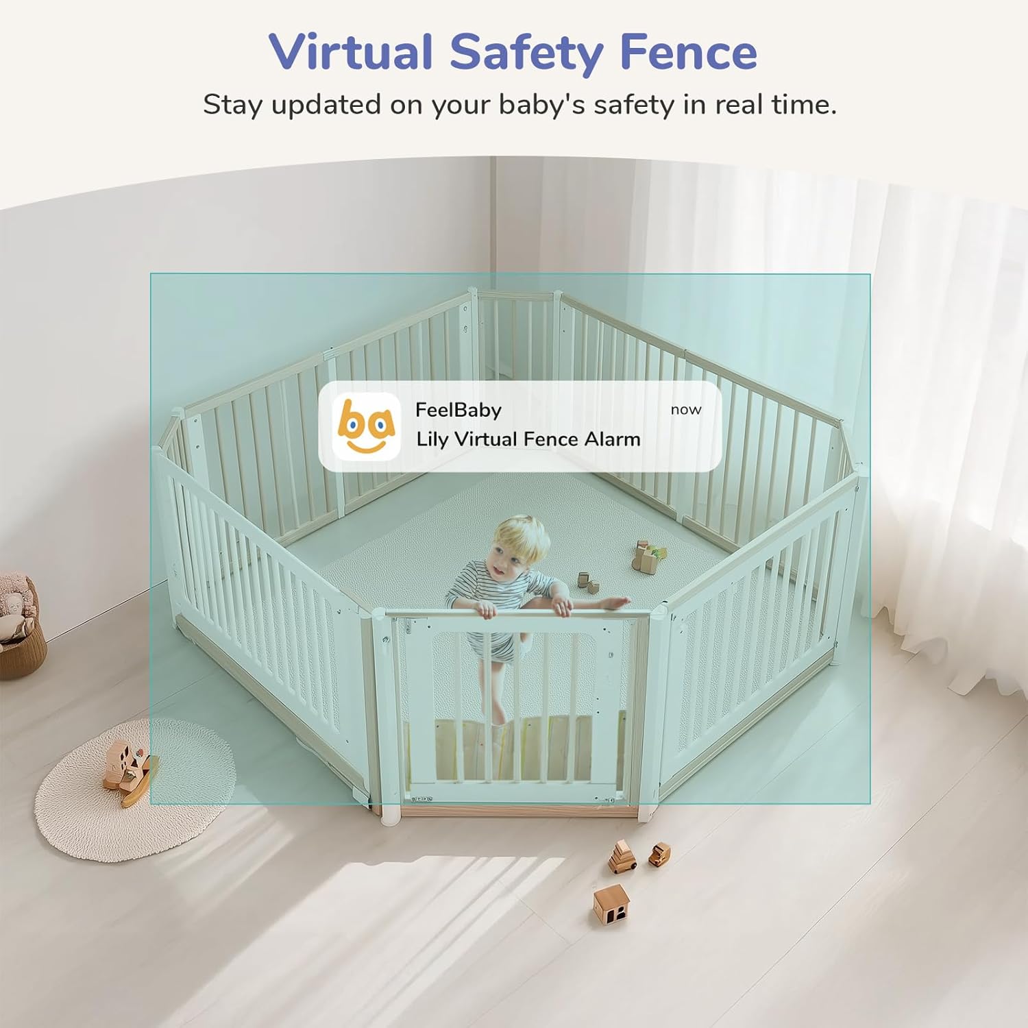 Thumbnail 2 de Jeeber 2K WiFi Video Baby Monitor with Two Cameras and 5'' Monitor