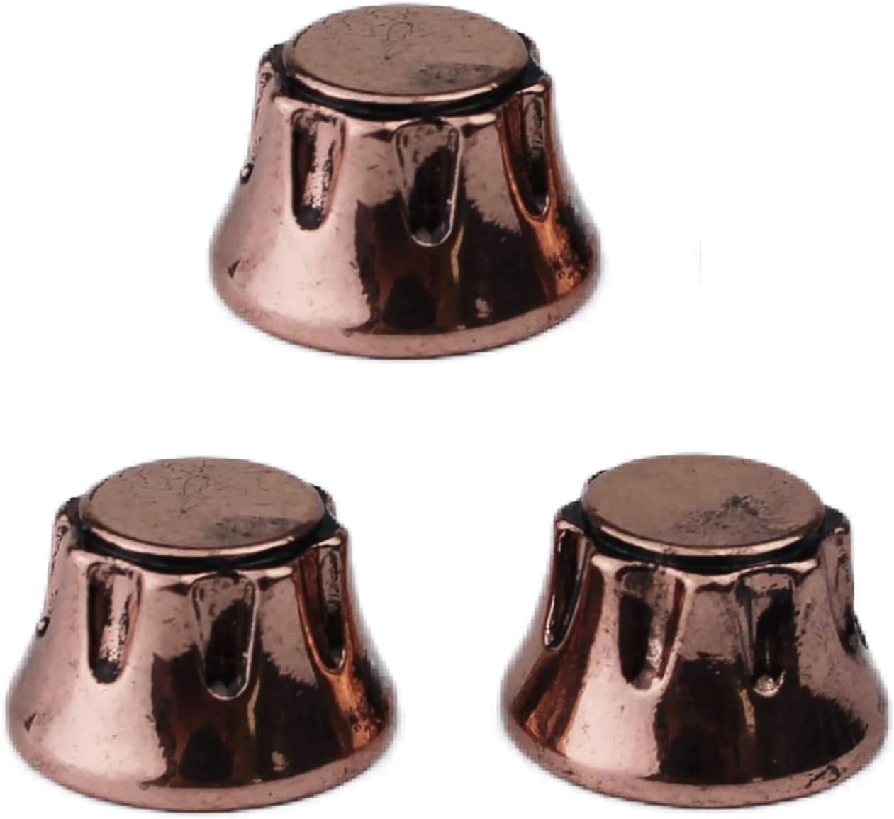 Guyker CKB013X Top Hat Guitar Potentiometer Knobs, Bronze Zinc Alloy, 3-Pack