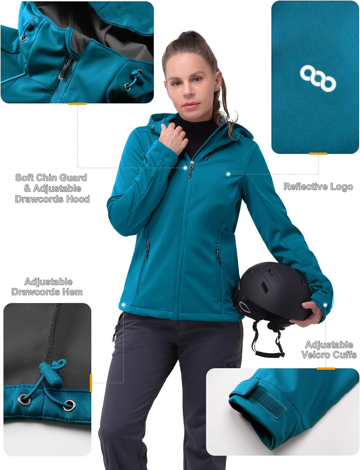 Detalle de 33,000ft Damen Softshelljacke Wasserdicht