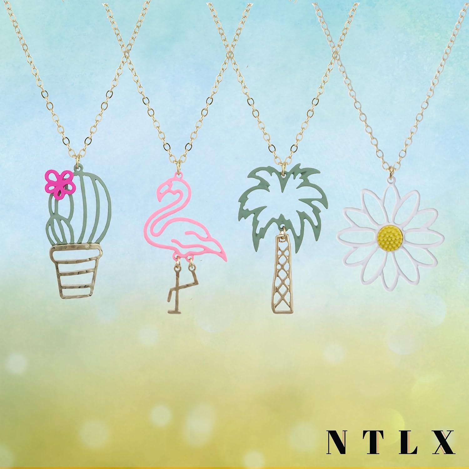 Detalle 2 de Bohemian Pendant Necklace, Gold-Plated