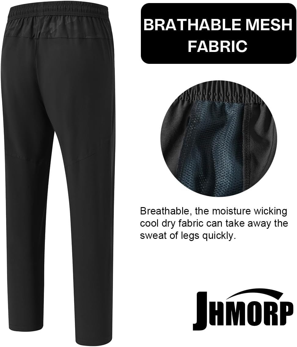 Detalle 1 de JHMORP Men's Athletic Workout Pants, Lightweight Quick-Dry 4-Way Stretch