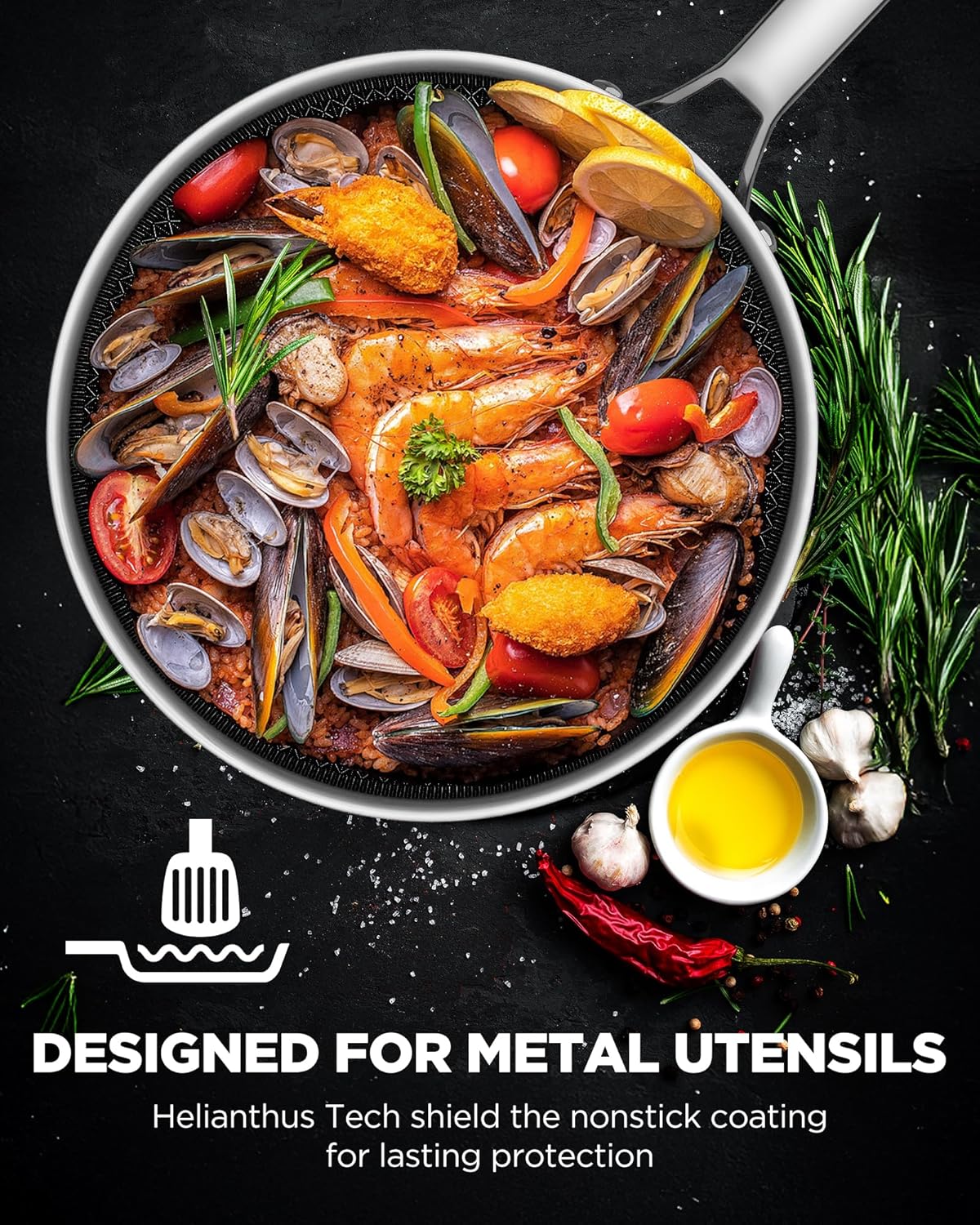 Thumbnail 6 de Hybrid Stainless Steel 17PC Cookware Set 🍳