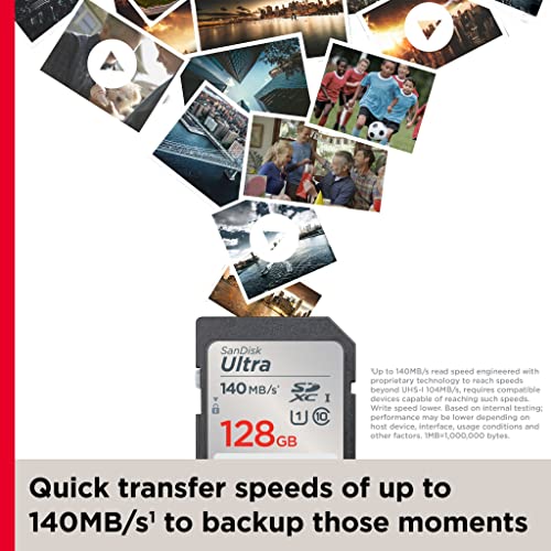 Detalle de SanDisk Ultra SDXC Card 128GB: Solid entry for compact to mid-range cameras