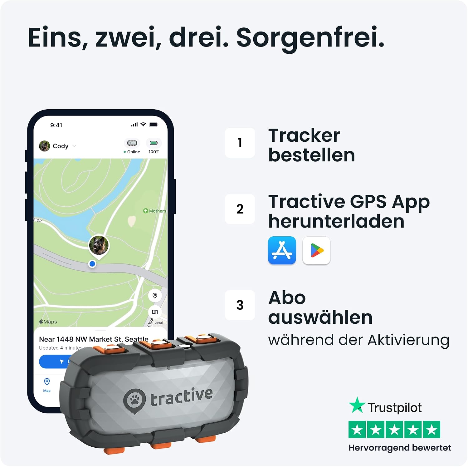 Thumbnail 6 de Tractive DOG XL Adventure GPS Tracker 1 Monat Akku