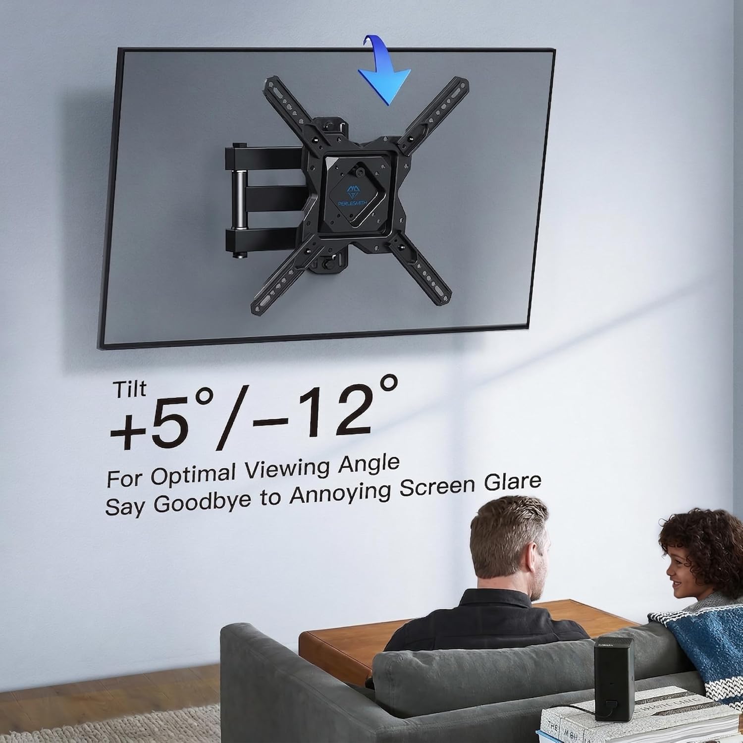 Thumbnail 4 de PERLESMITH TV Wall Bracket for 26–60 inch TVs with Swivel, Tilt and Extend – Up to 35kg (Max VESA 400x400mm)