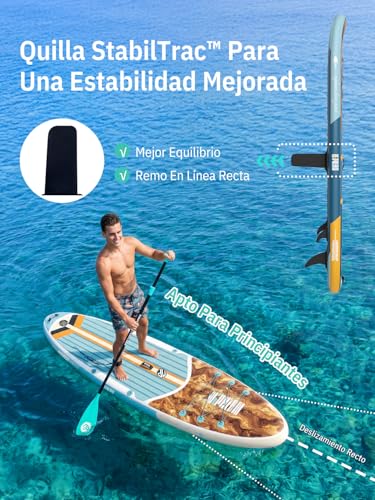 Detalle de Niphean Tabla Paddle Surf Hinchable 320 cm con Accesorios: kit completo y control estable para toda la familia