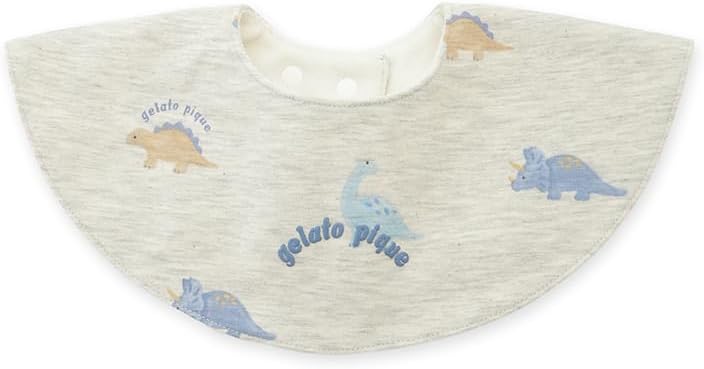 Detalle de gelato pique PBGG264461 ベビー ダイナソー柄スタイ カラフルな総柄プリント