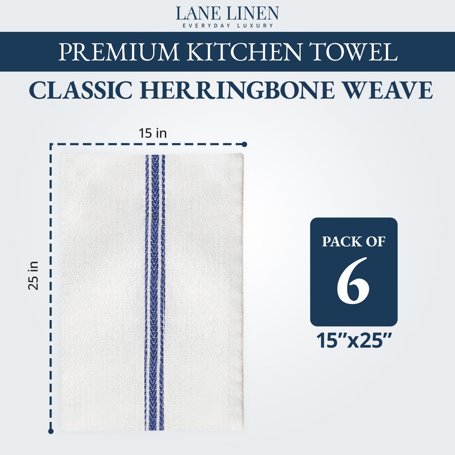 Detalle 2 de LANE LINEN Kitchen Towels 14"x25"