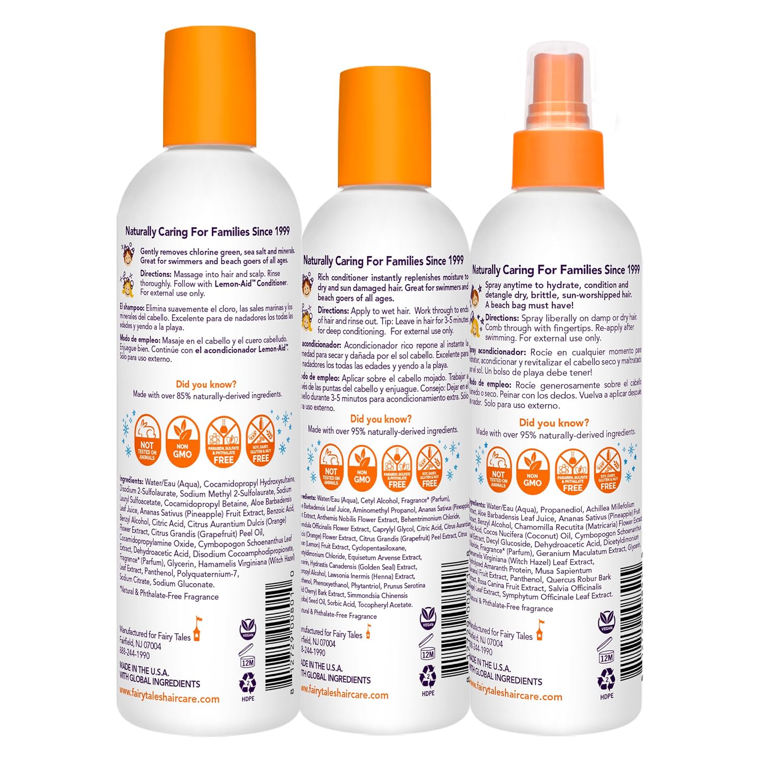 Thumbnail 1 de Fairy Tales Sun & Swim 3-Piece Kids Hair Care Set: Shampoo, Conditioner & Conditioning Spray