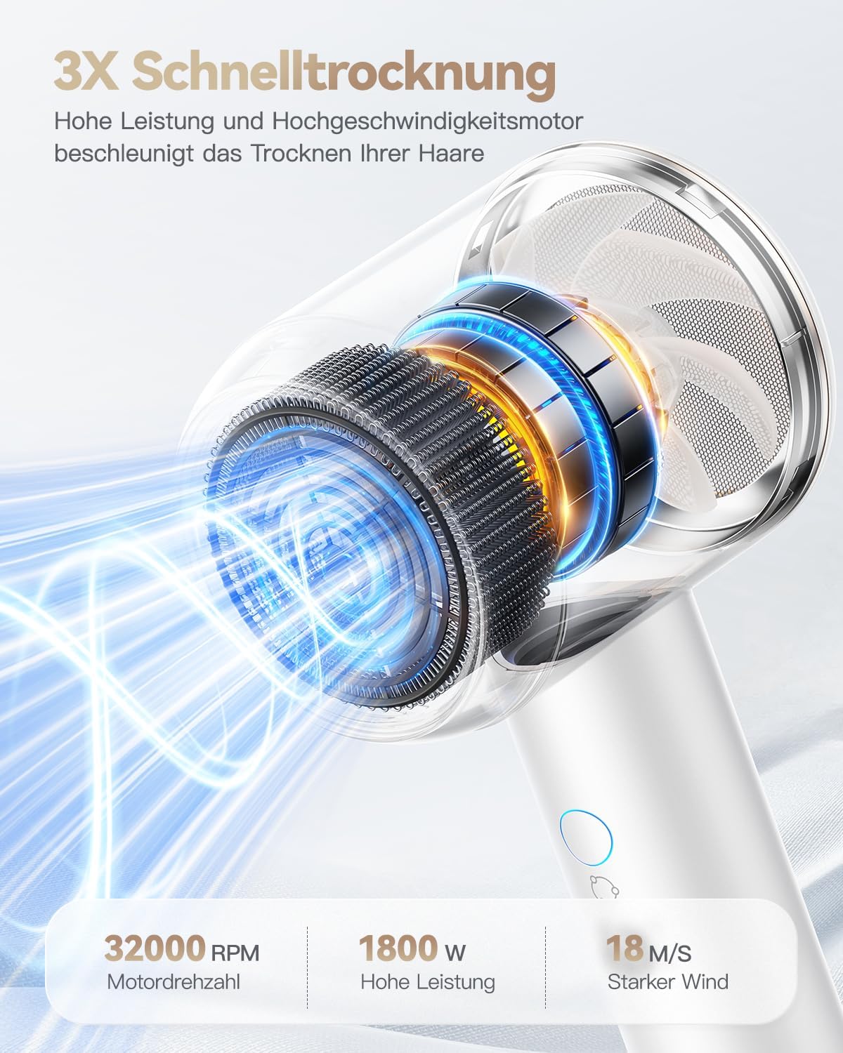 Thumbnail 2 de DEWILY Ionen Föhn 1800W mit Diffusor