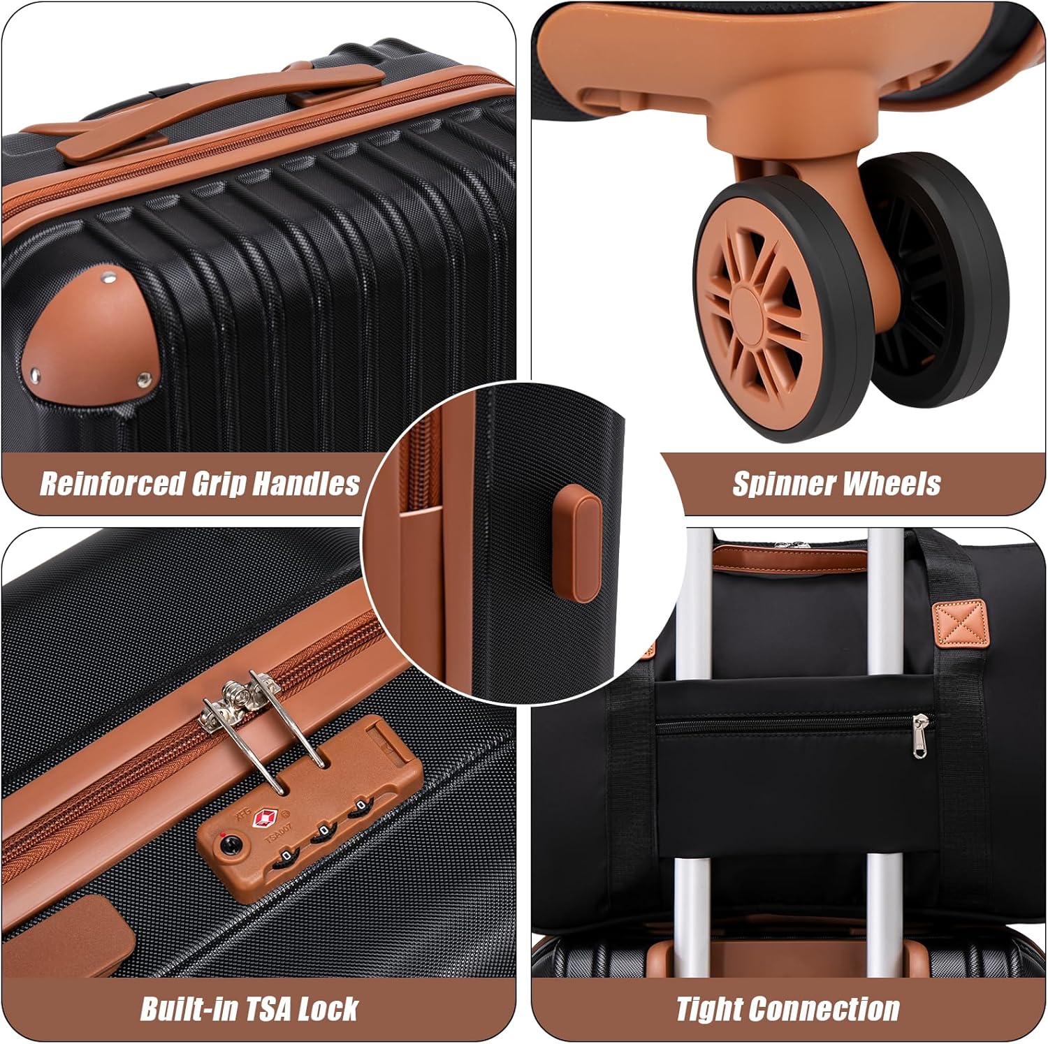 Thumbnail 2 de Cosbarn 5-Piece ABS Luggage Set with TSA Lock and Spinner Wheels