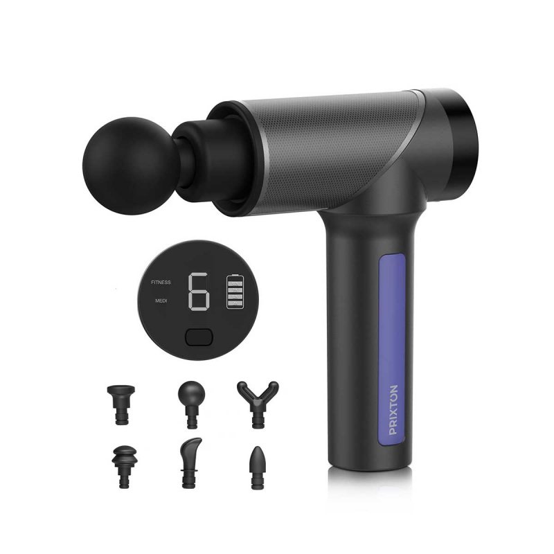 Detalle de Prixton Massage Gun Fit Pistola de Masaje para Fitness con 6 cabezales