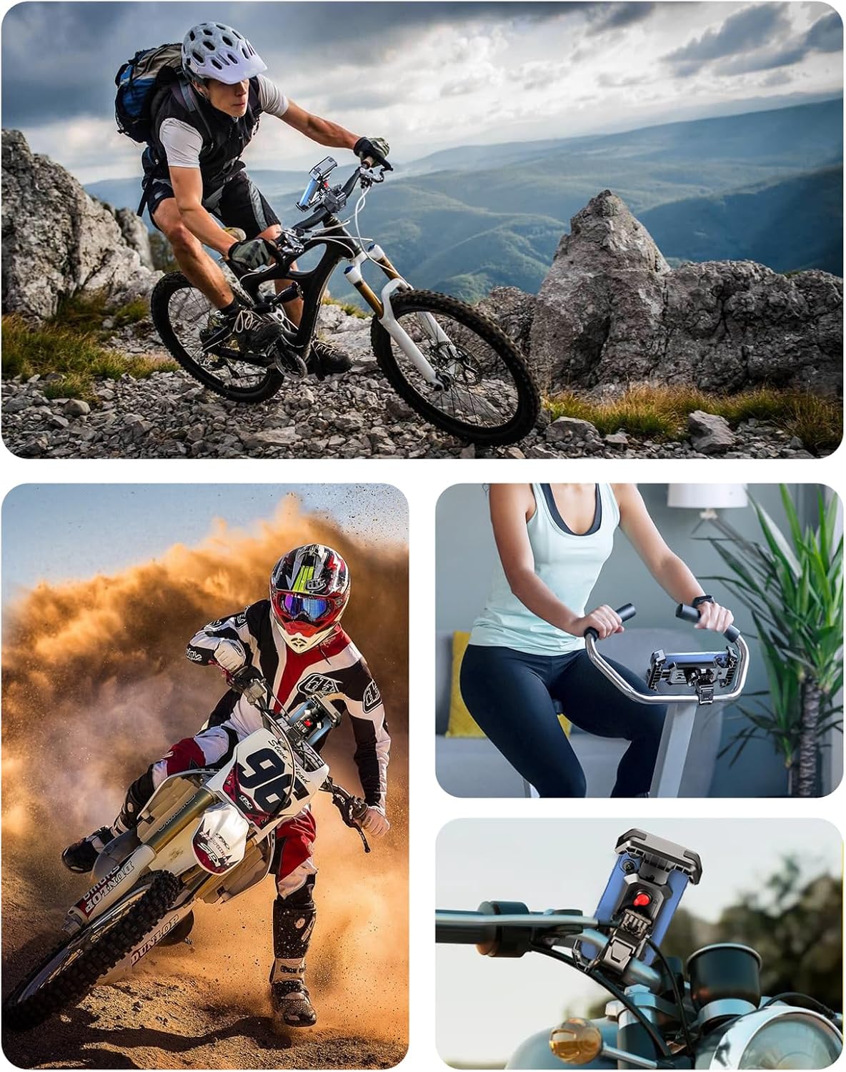 Thumbnail 6 de CIRYCASE Handyhalterung Fahrrad: 360° drehbar, Anti-Vibration & werkzeuglose Lenkerklemme für 4,7–6,8 Zoll