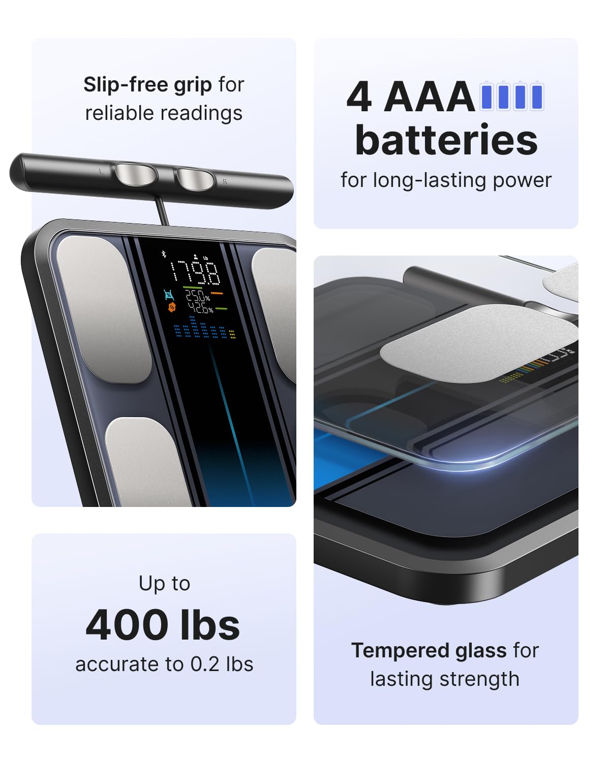 Thumbnail 5 de RENPHO R-MSC02 MorphoScan Base Body Composition Scale with Handle, 8-Electrode