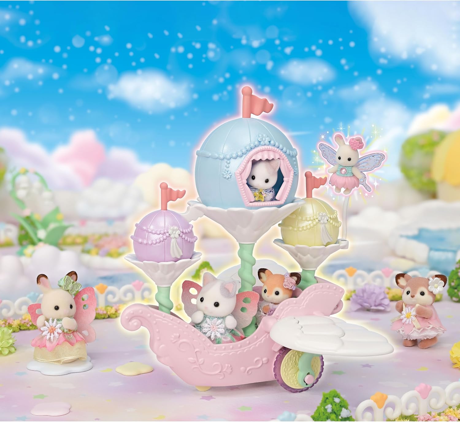 Detalle de EPOCH Sylvanian Families 5827 bloemenboot met bewegende vleugels