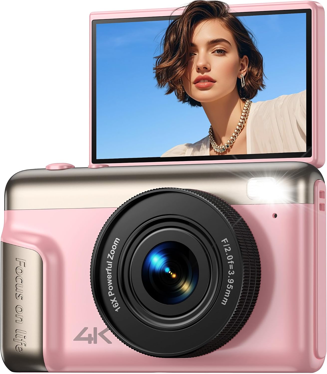 Detalle de Digital Camera 4K 64MP compact with 3" flip screen