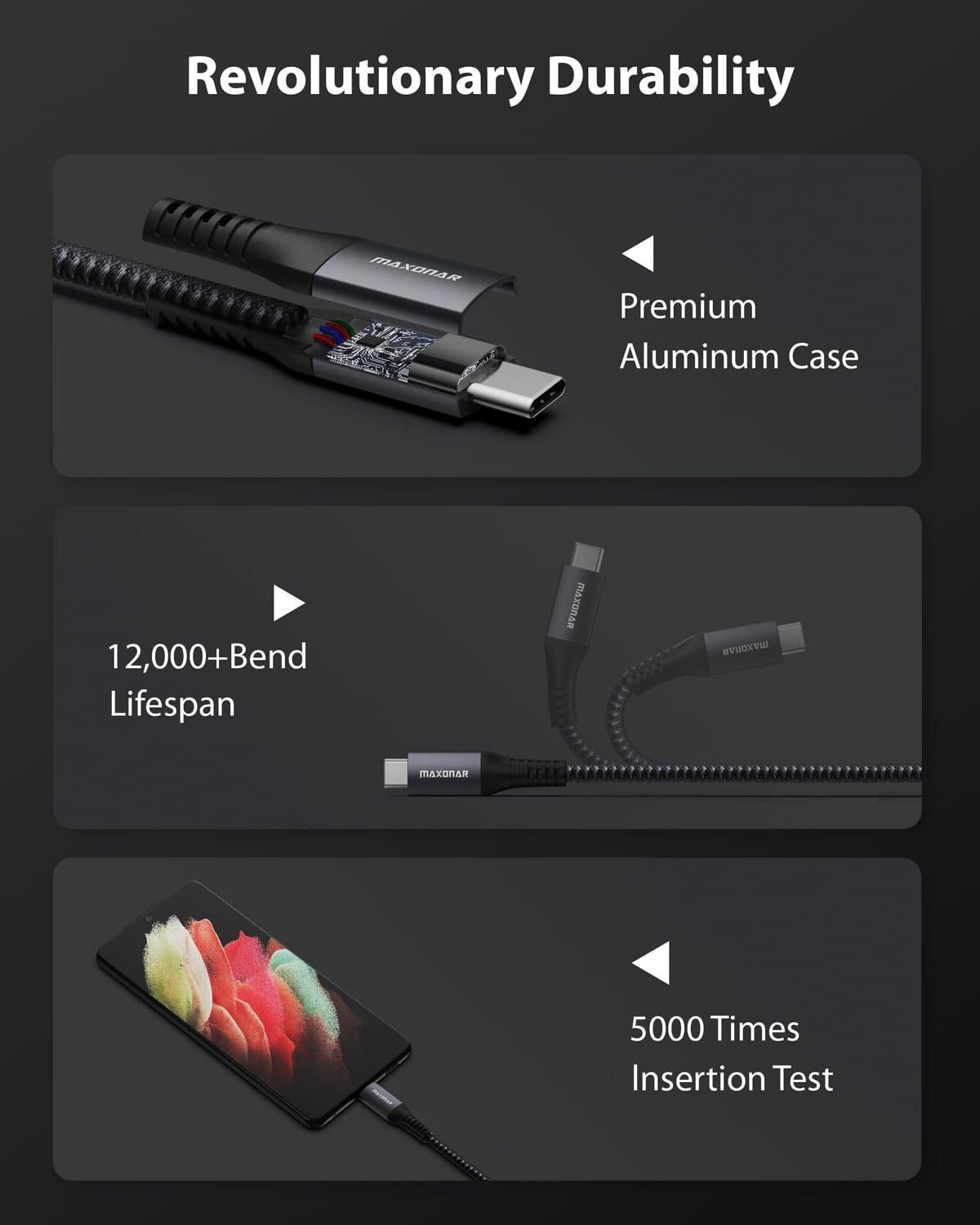 Thumbnail 6 de Maxonar USB-C Kabel 0,5 m mit 10 Gbps
