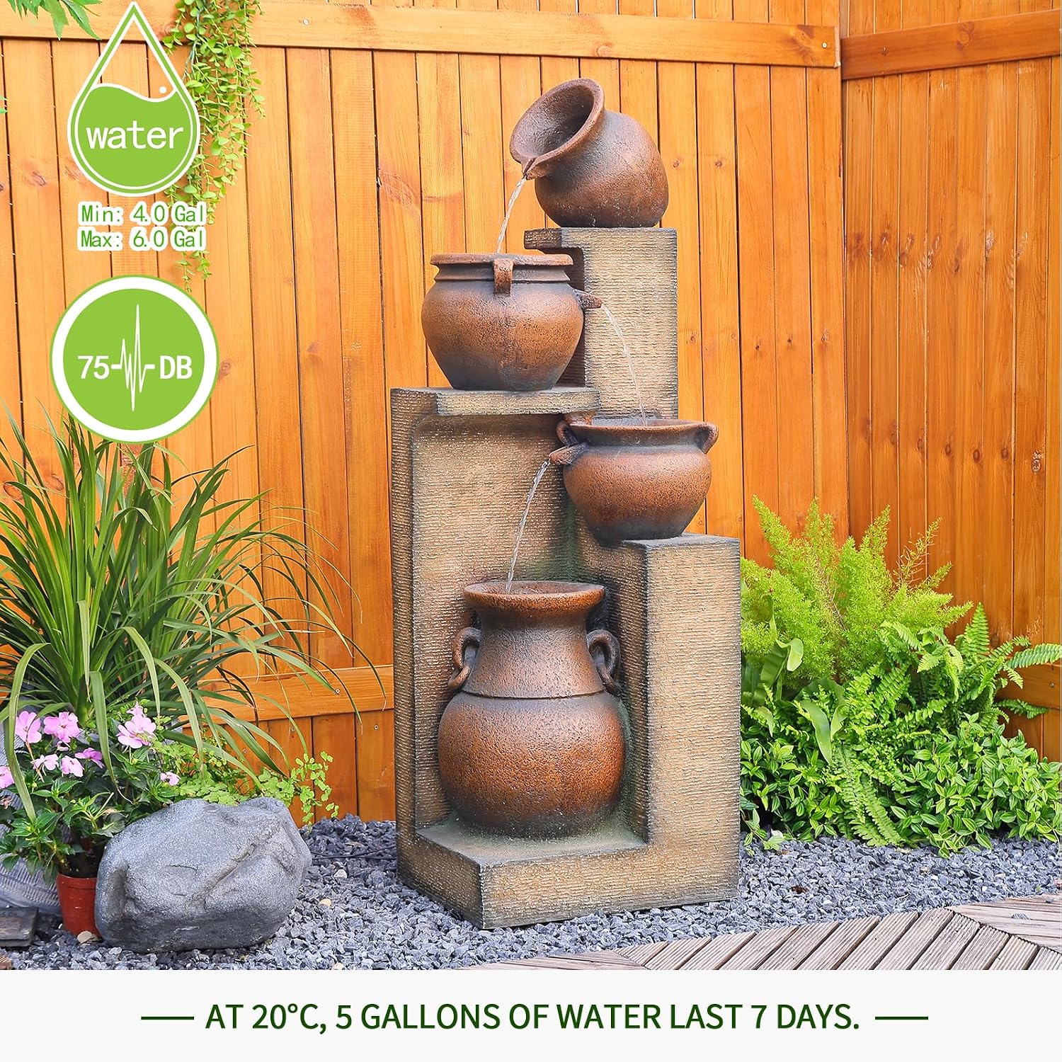 Detalle de Bumilgar Garden Fountain 53-Inch