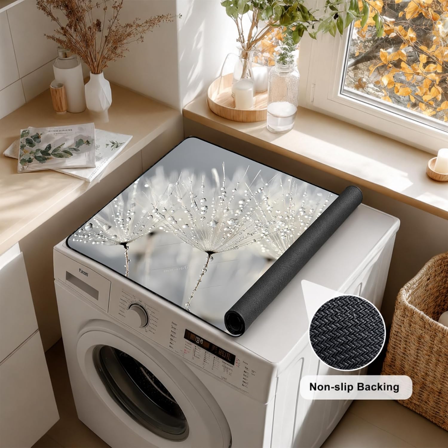 Detalle de AOHMPT ZAOTAI2025 Washer Dryer Top Mat, 23.6 x 19.7 in Non-Slip Protector