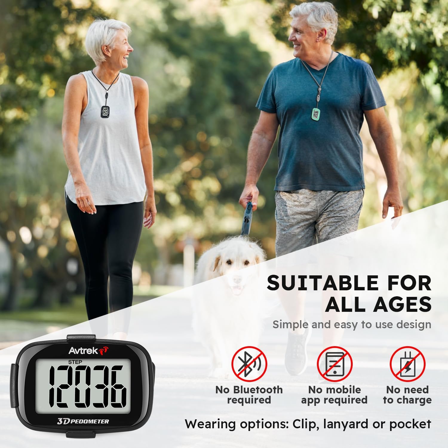 Detalle de Step counter AVTrek 3D pedometer