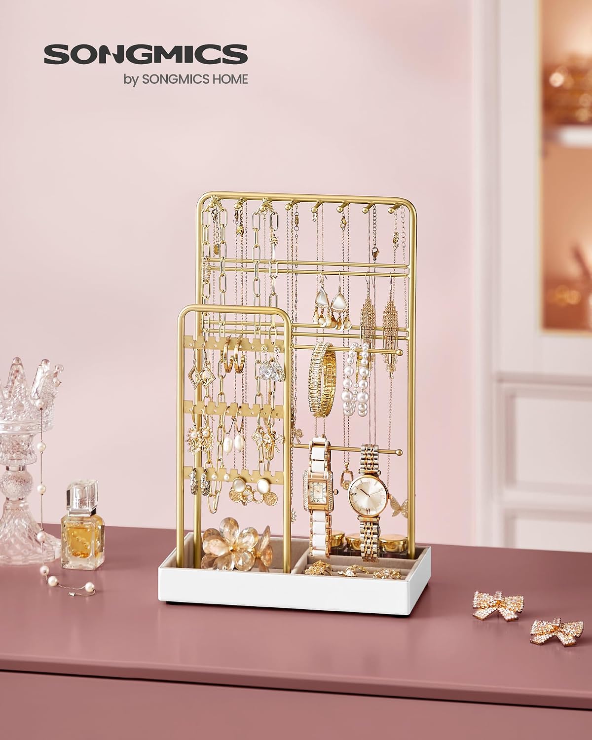 Detalle 2 de SONGMICS JJS021A01 Porte-bijoux 24 paires