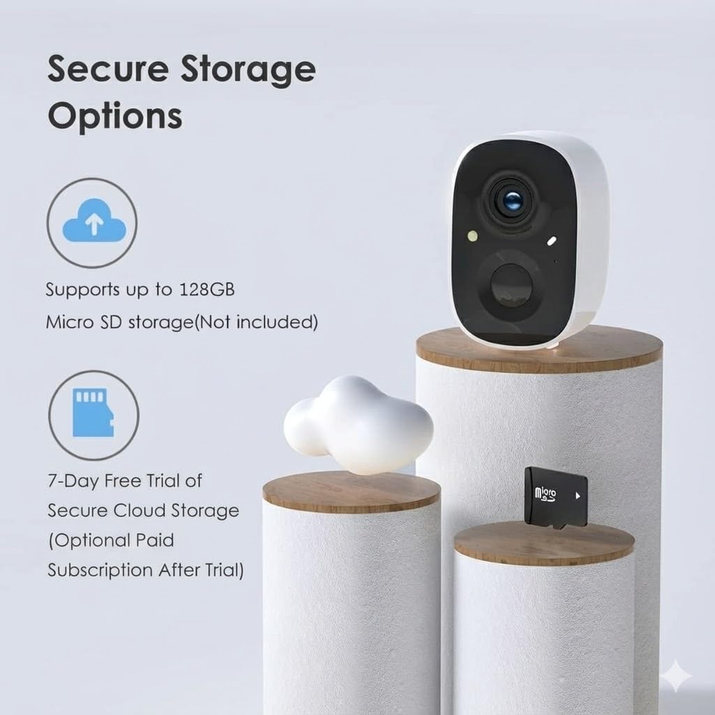 Thumbnail 6 de GMK Security Cameras Wireless Outdoor 4 Pack (2K Battery Powered) with 2-Way Talk, Color Night Vision, IP65